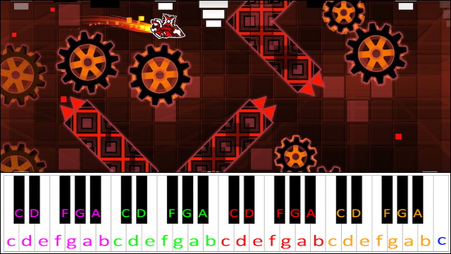 Nine Circles (Geometry Dash) Piano / Keyboard Easy Letter Notes for Beginners