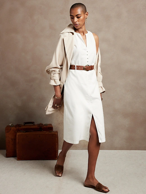 banana republic linen shift dress