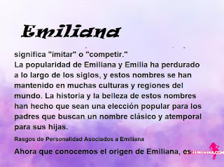 significado del nombre Emiliana