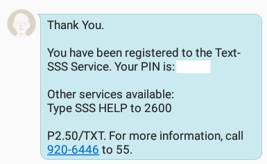 Text SSS 2600 Message