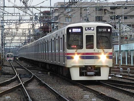 京王電鉄　都営新宿線直通　通勤快速　本八幡行き6　9000系