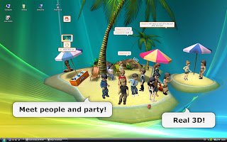 Club Cooee is the new slick 3-D Chatworld Messenger for your Windows Vista and Windows XP desktop. Members have their own rooms that they can decorate according to their personal tastes also running seamless on the desktop. They can embed music, pictures and videos and turn their rooms into an individual multi-media chat environment.