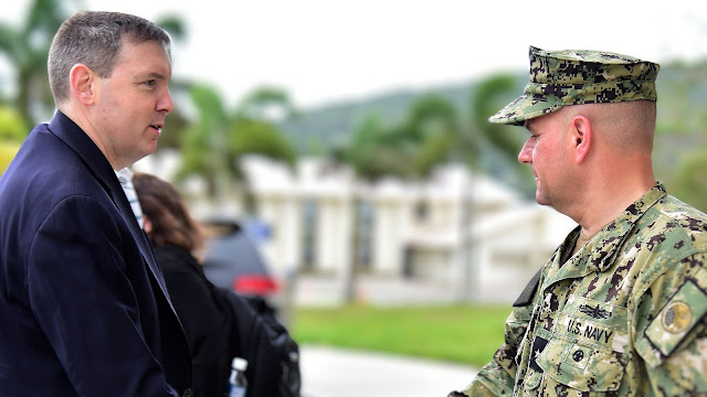 Dr. Glendon Diehl, staff member for the House of Representative, House Armed Service Committee, visits U.S. Naval Hospital Guam, Apr. 7. (Photo credit: Naval Hospital Guam)