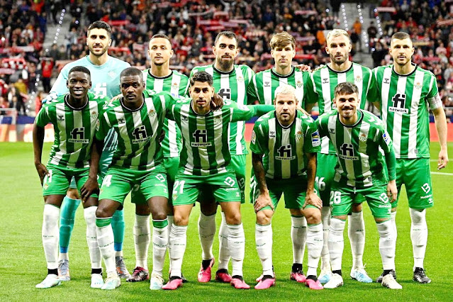 REAL BETIS BALOMPIÉ. Temporada 2022-23. Rui Silva, Luiz Felipe, Borja Iglesias, Miranda, Pezzella, Guido Rosdríguez. Luiz Henrique, William Carvalho, Ayoze, Aitor Ruibal, Rodri. CLUB ATLÉTICO DE MADRID 1 🆚 REAL BETIS BALOMPIÉ 0 Domingo 02/04/2023, 21:00 horas. Campeonato de Liga de 1ª División, jornada 27. Madrid, estadio Civitas Metropolitano: 61.532 espectadores. GOLES: ⚽1-0: 86’, Ángel Correa.