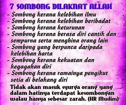 7 Sombong yang Di Laknat Allah 