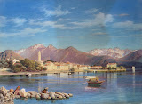 View of Lake Maggiore by Luigi Premazzi - Landscape Drawings from Hermitage Museum