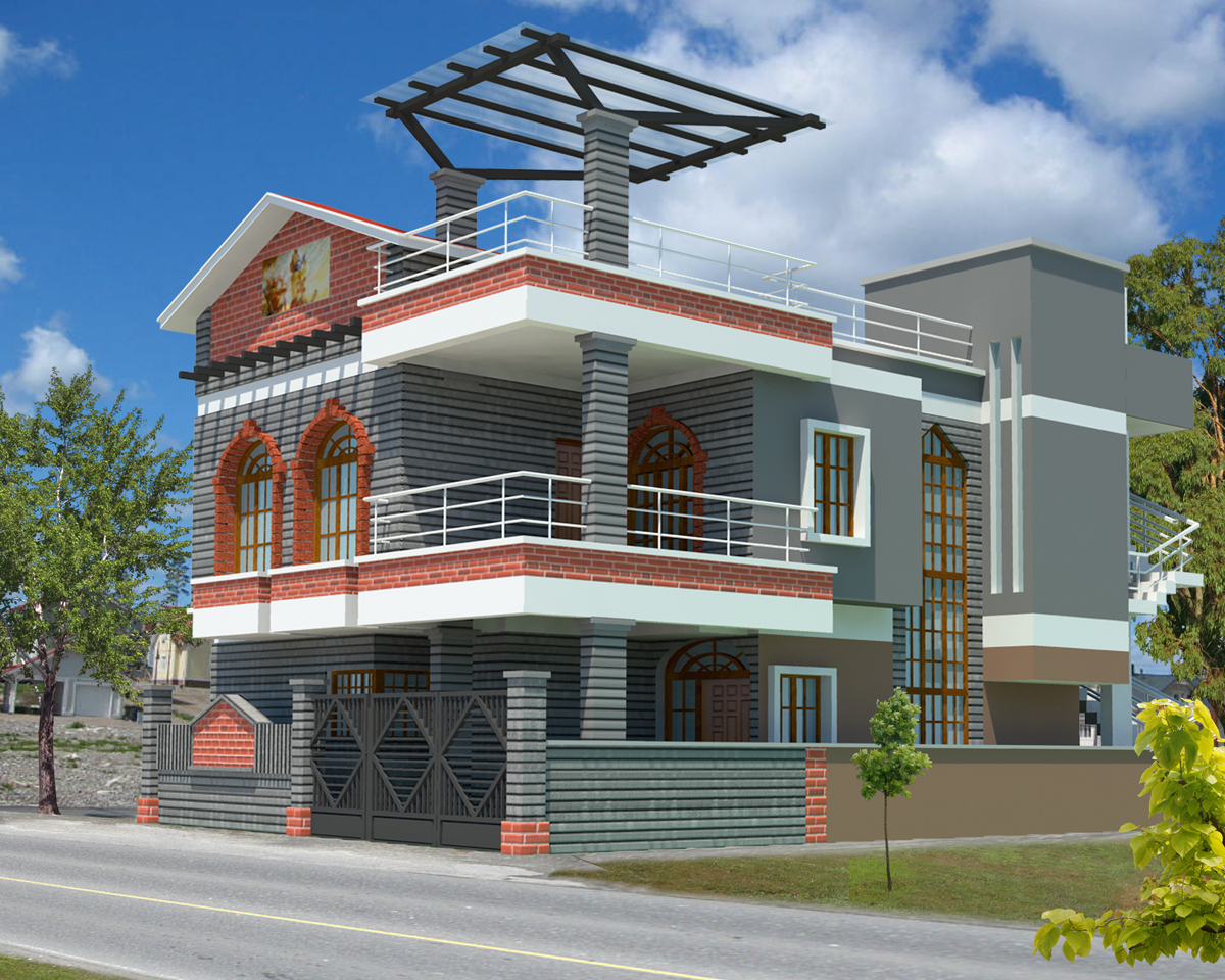 3D House  Plan With The Implementation Of 3D MAX Modern 