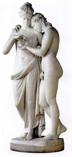 amore e psiche canova. Amore e Psiche in piedi di