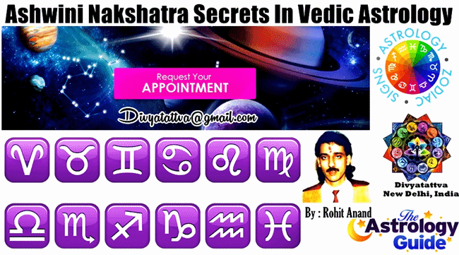 Ashwini Nakshatra Zodiac Sign Aries Ruling Planet Ketu in Vedic Astrology Horoscope By Shri Rohit Anand New Delhi India