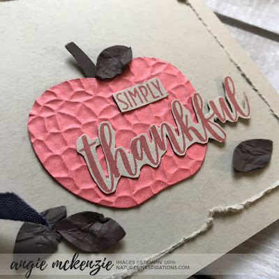 By Angie McKenzie for Kre8tors Color Challenge; Click READ or VISIT to go to my blog for details! Featuring the Apple Builder Punch and Gather Together and Country Home Stamp Sets by Stampin' Up!; #fall #pumpkins #gathertogetherstampset #fallcards #naturesinkspirations #makingotherssmileonecreationatatime #cardtechniques #stampinup #handmadecards