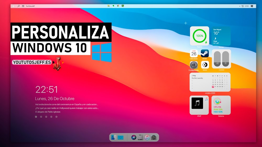 Personalizar Windows 10 como MacOS
