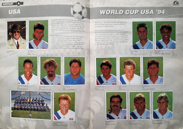 WORLD CUP USA '94 STICKER ALBUM COLLECTION GROUP A USA