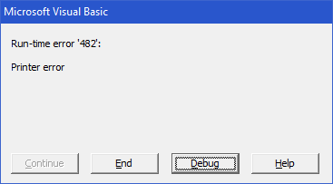 Runtime Error 482 Windows 10 (Printer Error) - Steps To Resolve