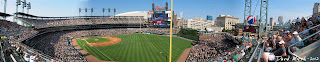 comerica park stadium view from seats, panorama, field, upper deck