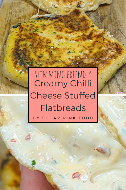 Creamy Chilli Cheese Stuffed Flatbreads Recipe | Healthy Lunch