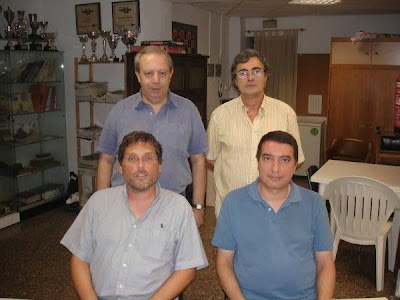 Los ajedrecistas del Club Ajedrez Tarragona Carmelo Fernández, Carles Moreno, Estanislau Gilabert y Joan Manuel Martí