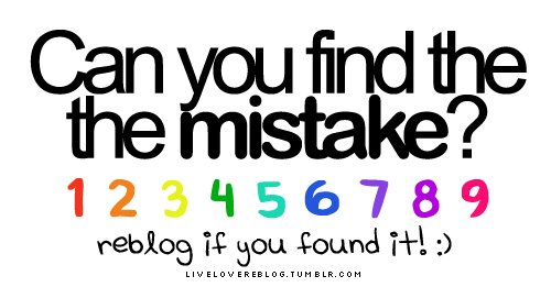 Can You Find The Mistake!