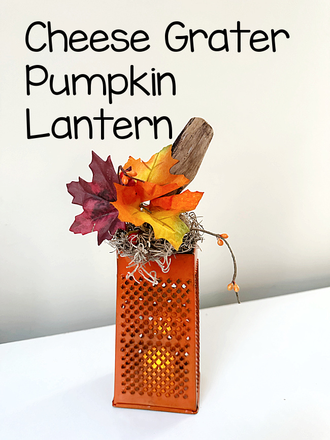 cheese grater pumpkin with overlay