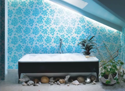 Wallpaper Bathroom Unique Bathroom Ideas Coastal Beach Vibe