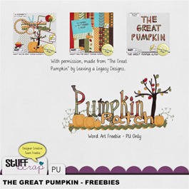 Leaving a Legacy Designs - The Great Pumpkin - Word art Freebie