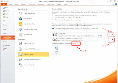 save powerpoint to video - tips
