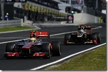 Hamilton precede Raikkonen nel gran premio d'Ungheria 2012
