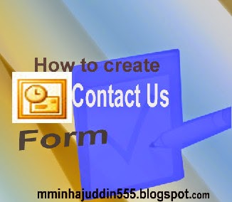 Create contact us form in blogspot blog