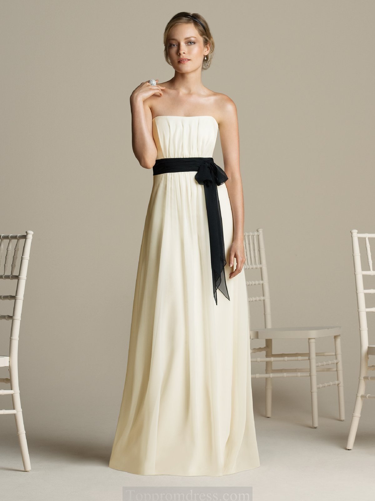 Lace Wedding Dress With Black Sash  HD Wallpaper