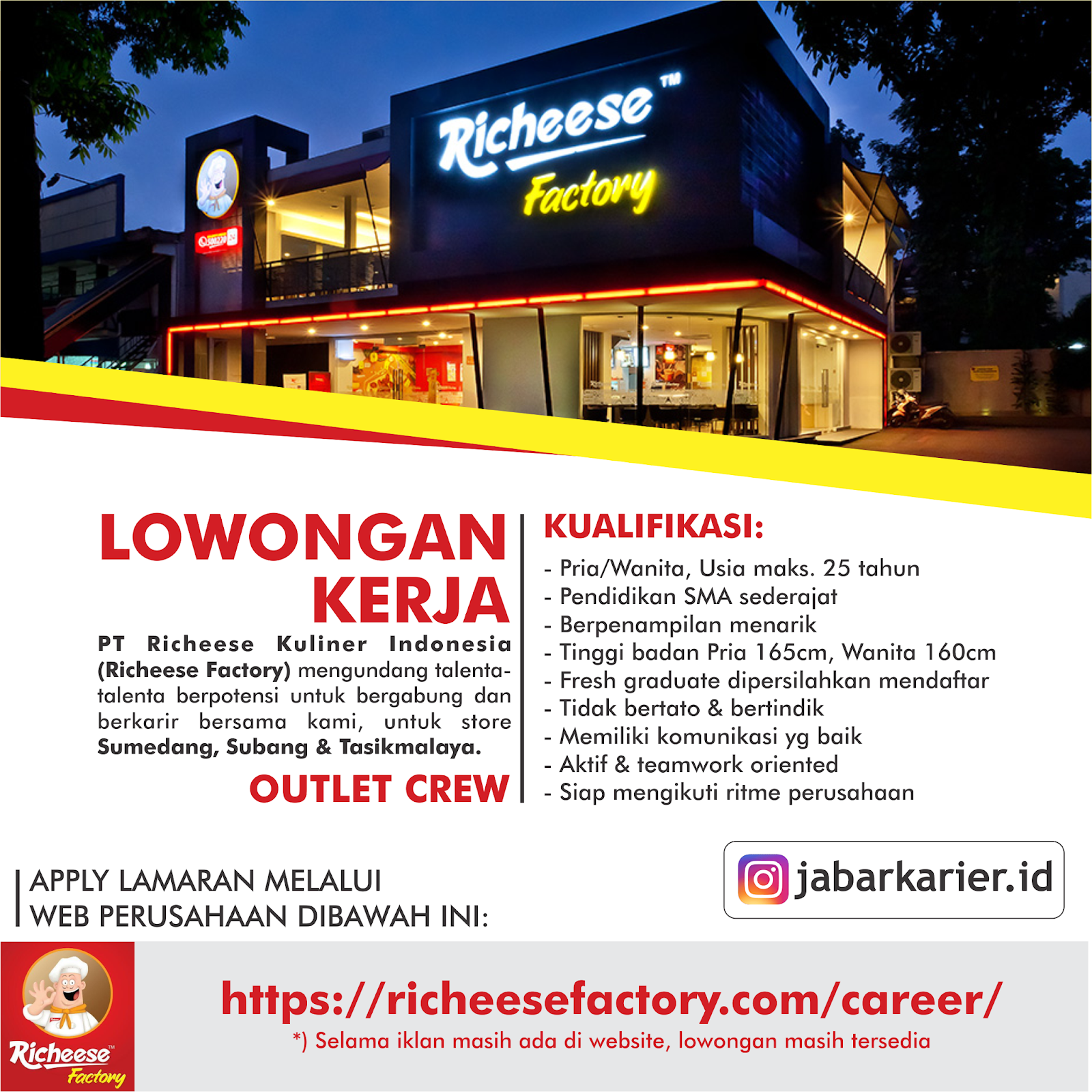 Lowongan Kerja Richeese Factory Tasikmalaya 2019 ...