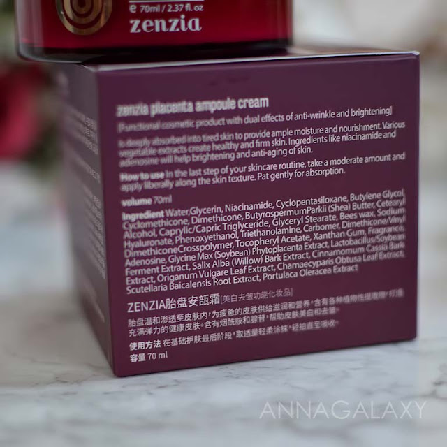 Состав Крем для лица с плацентой Zenzia Placenta Ampoule Cream