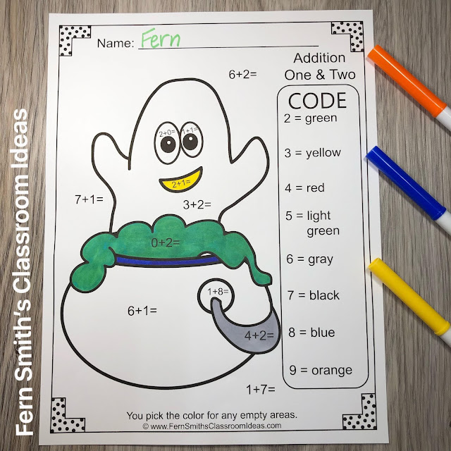 Click Here to Download this Halloween Color By Number Addition and Subtraction Printables Resource Bundle #FernSmithsClassroomIdeas