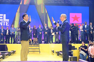 Abel Martínez fue proclamado y juramentado como candidato presidencial por el PLD pera el 2024.