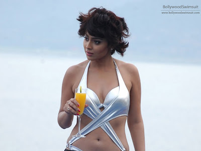 Shriya Saran Hot Navel and Boob Show In Bikini