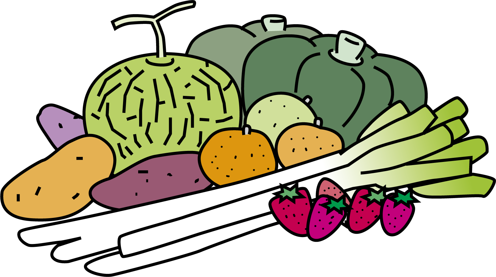 日々のイラスト 野菜と果物のイラスト 日々のイラスト 野菜と果物のイラスト