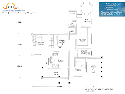 2000 Square Feet Home Design & Plan