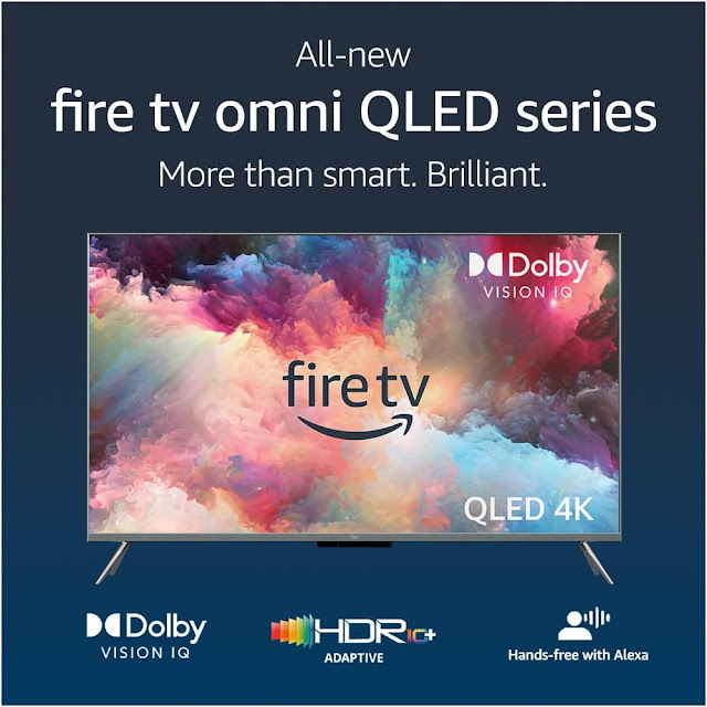 Fire TV 55" Omni QLED Series 4K UHD smart TV, Dolby Vision IQ, Local Dimming, hands-free with Alexa