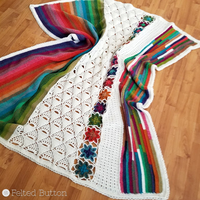5th Dimension Blanket crochet pattern and CAL by Susan Carlson of Felted Button