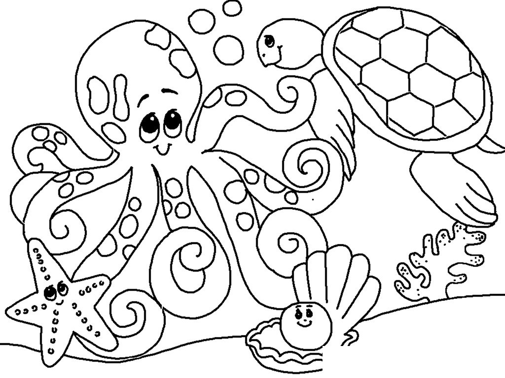 coloring pages under the sea ocean themed