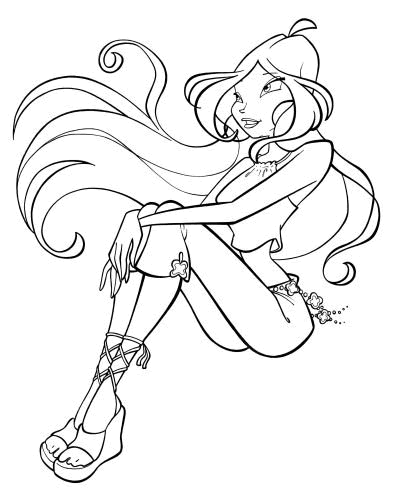 Coloring Pages  Girls on Winx Club Coloring Pages To Girls