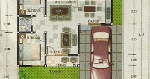  Denah  Rumah  Minimalis Type 45 Tanah  150  m2 