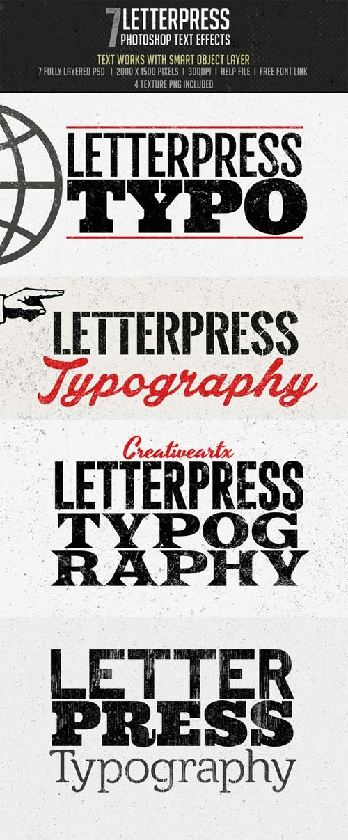 Photoshop Text Effects - Creative Market Letterpress