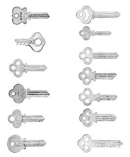 key vintage image download collage sheet