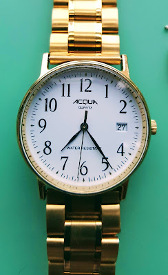 ACQUA Quartz Watch Time and Date, Water Resistant