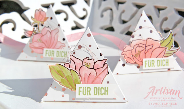 Dreiecksverpackungen-Frühlingsglanz-Stampin up