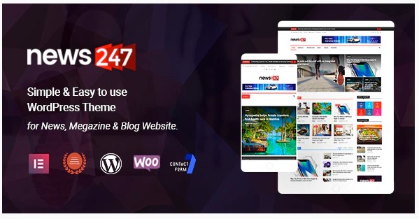 News 247 Versi 2.2 - News Magazine WordPress Theme