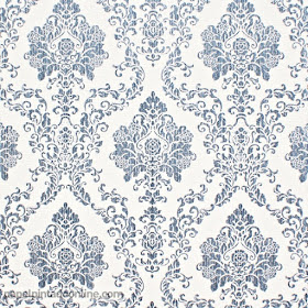 Papel Pintado Vintage Blanco y Azul Marino 5972-08