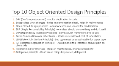  but I convey seen most of the Java programmers chasing blueprint patterns similar Singleton patte 10 Object-Oriented (OOP) Design Principles Java Programmer Should Learn inwards 2019
