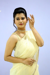 Shraddha Sharma White Saree Photos