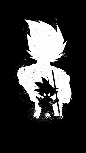 Papel de parede para desktop Plano de Fundo Preto Goku