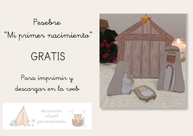 pesebre Nacimiento portal de Belén imprimir gratis